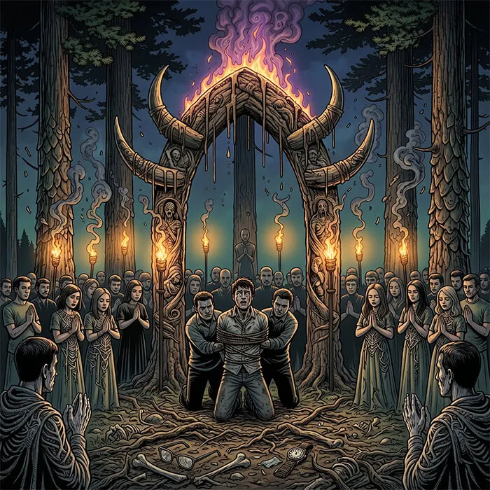 The Bonfire Wasn’t for Dancing - Psychological Paranormal Mystery Urban Legend Story Cover Art